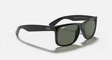 טען תמונה לגלריה, משקפי שמש Ray-Ban Justin RB4165 – שחור / עדשות ירוקות (601/71)