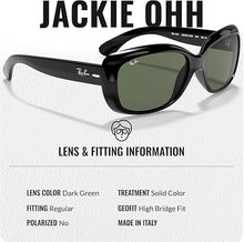 טען תמונה לגלריה, משקפי שמש Ray-Ban Jackie Ohh RB4101 G-15 601/58 – 9