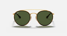 טען תמונה לגלריה, משקפי שמש Ray-Ban Round Double Bridge RB3647N – זהב / עדשות G-15 ירוקות (001)
