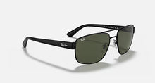 טען תמונה לגלריה, משקפי שמש Ray-Ban RB3663 – שחור / עדשות G-15 ירוקות (002/31)
