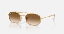 טען תמונה לגלריה, משקפי שמש Ray-Ban RB3719 – זהב / עדשות חומות מדורגות (001/51)
