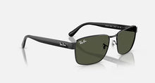 טען תמונה לגלריה, משקפי שמש Ray-Ban RB3750 – שחור מבריק / עדשות G-15 ירוקות (002/31) 62
