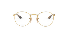 טען תמונה לגלריה, משקפי ראייה Ray-Ban Round Metal Optics RX3447V – זהב Arista מבריק (2500)
