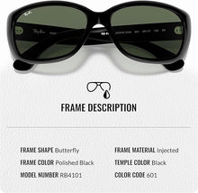 טען תמונה לגלריה, משקפי שמש Ray-Ban Jackie Ohh RB4101 G-15 601/58 – 10
