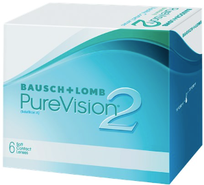 PureVision  2 (6 pck) עדשות חודשיות Bausch & Lomb Baush and lomb