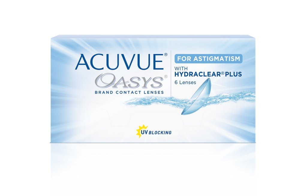 ACUVUE OASYS®‎ לאסטיגמציה ( צלינדר ) עם טכנולוגיית HYDRACLEAR® PLUS - אופטיקניון