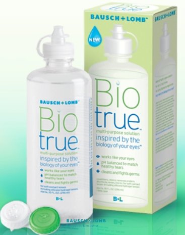 Bio True Baush and lomb - ביו טרו תמיסה רב תכליתית לעדשות רכות - אופטיקניון