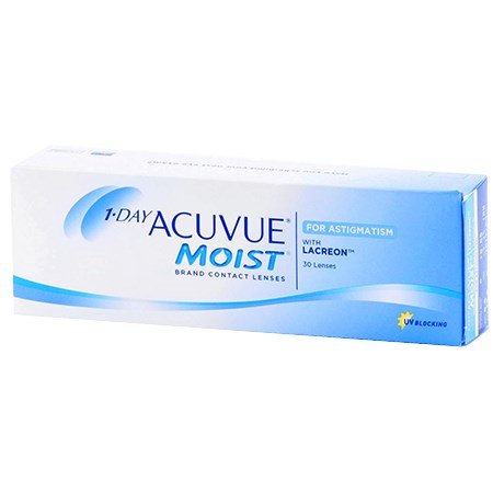 עדשות יומיות עם צלינדר- 1-DAY ACUVUE MOIST for ASTIGMATISM 30 Pack - אופטיקניון